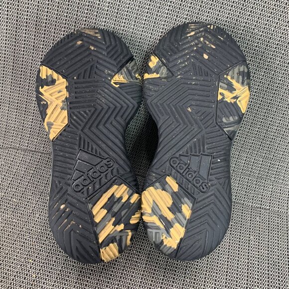 Adidas Ownthegame 2.0 Kids Size 3.5 Grey & Gold Sneakers - Picture 7 of 9
